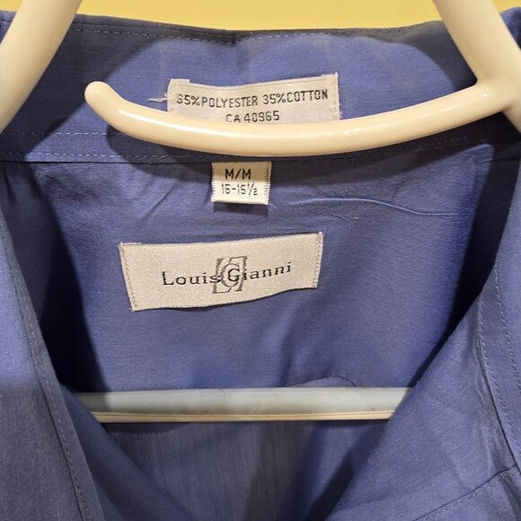 2 Blue Men's Dress Shirts- Sizes 15 and 16 - Picture 3 of 12